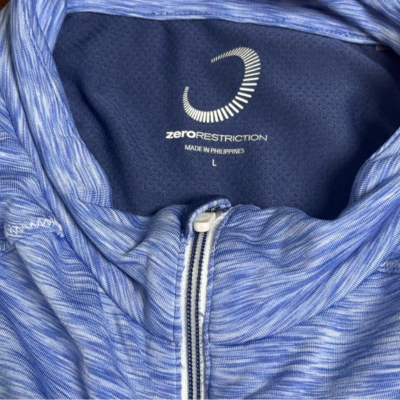Zero Restrictions Master’s Tournament Women’s L Long-Sleeve Blue Quarter-Zip - Picture 4 of 9
